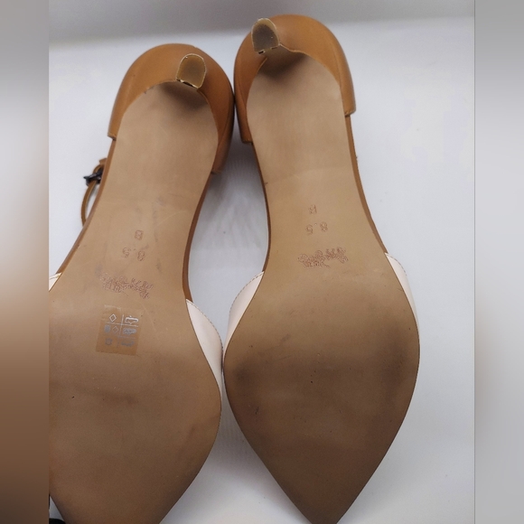 COACH Selina Cream/Tan Two-Tone Pumps Womens Size 8.5 - Picture 3 of 5